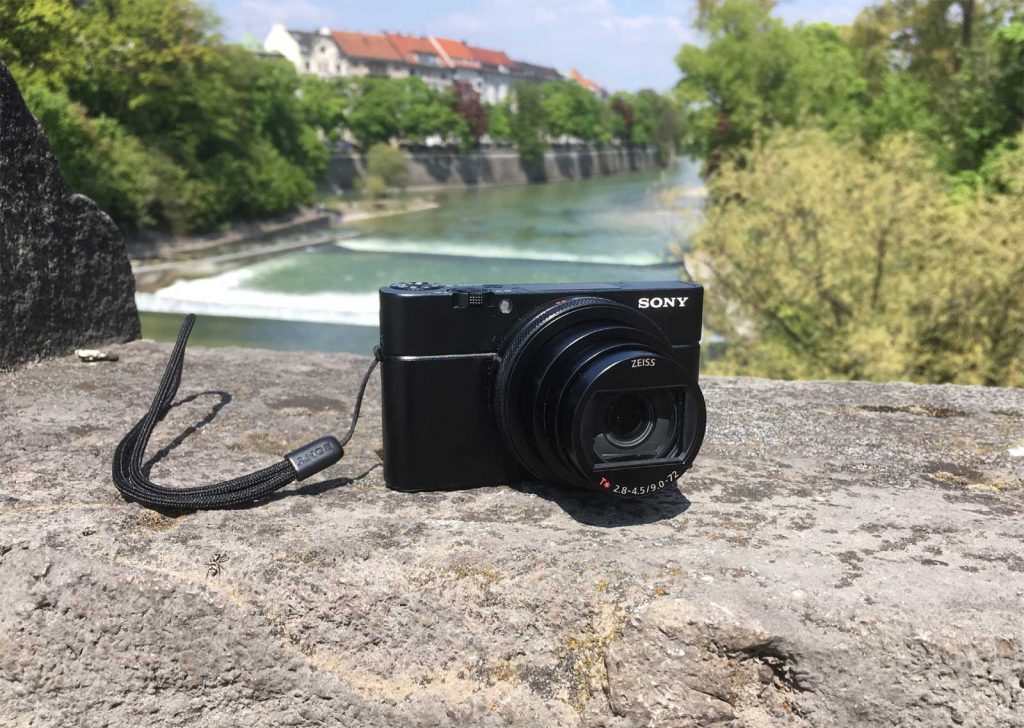 Река Изар в Мюнхене. Фотокамера DSC-RX100M6